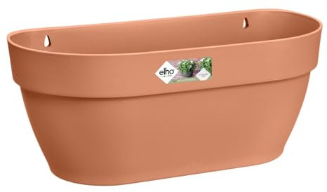 Elho Vibia Campana Wall Basket 35 - Fioriera per Balcone esterno - Ø 35.0 x H 14.8 cm - Marrone/Terra
