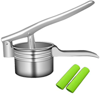 TUZSOCR Presse-citron en Acier Inoxydable,Presse Purée Manuel à Pommes de Terre,Presse-ail,Presse-Agrumes,Outil de Cuisine Multifonction Professionnel,pour Pommes de Terre, Fruits et Légumes (XL)