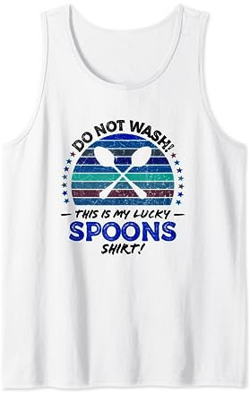 Spoons Game Funny Quote Retro Vintage 60s Graphic Tank Top