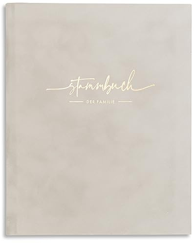 A5+ Stammbuch Grau Hochzeit Liya FÜR ALLE Formate (Klassik, A5, A4) Familienstammbuch der Familie incl. 3 Klarsichthüllen