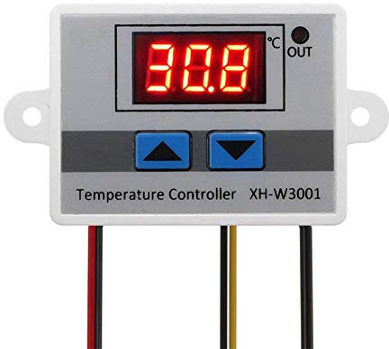 Zalati Modulo Regolatore di Temperatura Digitale a LED XH-W3001 Interruttore Termostato Elettronico con Sonda Impermeabile Programmabile Riscaldamento Raffreddamento, 110-220 V 1500 W