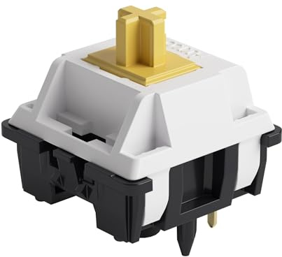 Akko V3 Penguin Tactile Silent Switch pour Clavier Mécanique, 5 Broches 50gf, Commutateurs à Touches MX pour DIY Kit/Hot-Swappable/Gamer Barebone/Gasket/Keyboard Personnalisé (45 pièces, Manchot)