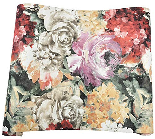 BANGHA Papel Pintado Pared,Papel Pintado Modelo romántico Pastoral Americana Gran Papel Tapiz de Flores Retro País Vivir el Papel de empapelar no Tejido de la Flor del Dormitorio del Sitio