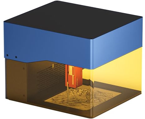 iCube Pro Max 10W laser Graviermaschine, Mini laser Cutter mit Rauchfilter, APP Gravur, Gravurgeschwindigkeit 10000mm/min, Temperaturalarm, 0,08mm laser Fokus, la-ser Gravierer für Holz, Metall, Acryl