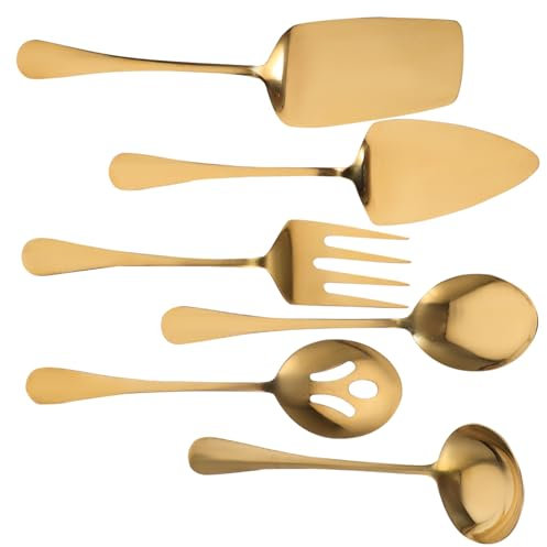 MAGICLULU 1 Satz Besteckset Aus Edelstahl Steakgeschirr Kuchenspatel Tortenheber-besteck Westliches Essensbesteck Servierlöffel Westliches Besteckset Servierutensilien Rostfreier Stahl Mini