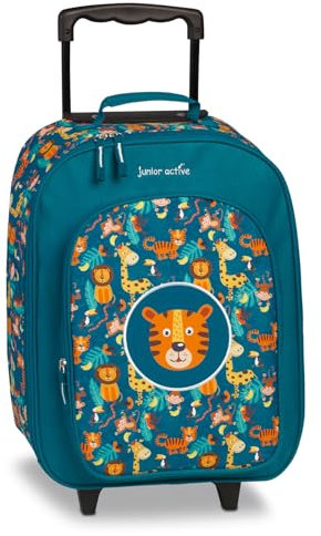 Fabrizio leichter Kindertrolley Kabinen Kinderkoffer Kindergepäck 20672, Farbe:Türkis