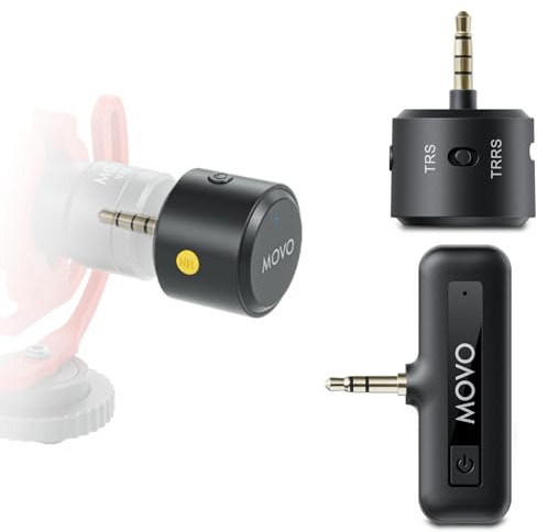 Movo WM-VXR10 Kabelloser Shotgun-Mikrofonadapter für Kamera/DSLR/3,5 mm/TRS – kompatibel mit VXR10, VXR10-PRO und Rode VideoMicro