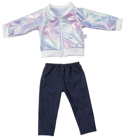 Codulu 18 Zoll Amerikanische Puppen Kleidung Sport Mäntel Jacken Tops Hosen Kleider Casual Puppenzubehör 43-46cm Puppen-Puppen-2 Teile/Set-H