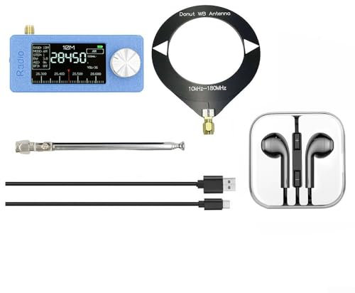 SI4732 Mini radio portable prenant en charge les modes de diffusion multibandes, petites radios portables AM FM avec antenne, écouteurs, utilisation Sos (noir)