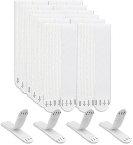 Flintronic Accroche Tableau sans Percer, 19*92mm 15 Paires (30 Bandes) Languette Accroche Tableau, Tiras Adhesivas Blancas, Accroche Murale Sans Percer pour Calendriers, Cadres Photo et Affiches,