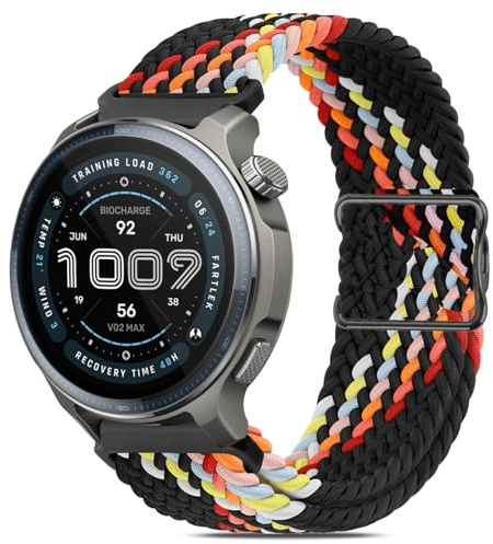 Lurmerea Sportarmband av nylon 22 mm kompatibelt med Amazfit Balance 2/Balance/Amazfit Bip 6/Bip 5/Cheetah/Cheetah Pro/GTR 4/GTR 3 - Magnetisk elastiskt sportarmband för män och kvinnor, Färg 2, 22
