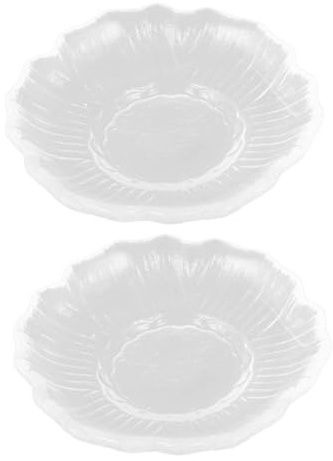 Toyvian 2 piezas Platitos de Vidrio Soporte Transparente para Taza con Diseño Floral Platos Pequeños para Aperitivo y Snack Posavasos Resistente al Calor y Arañazos Reutilizable