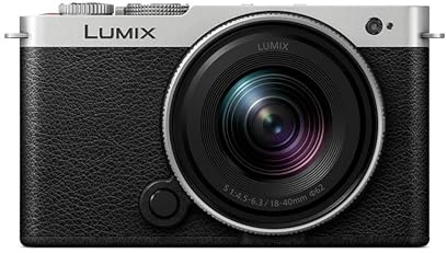 Panasonic Lumix S9 Full Frame Mirrorless Camera, Open Gate Vlogging Camera, Black & Silver with 18-40mm S lens, 24.2MP, 6K /4K Video, 779 Point PDAF, Image Stabilisation, Free-Angle Screen, WiFi