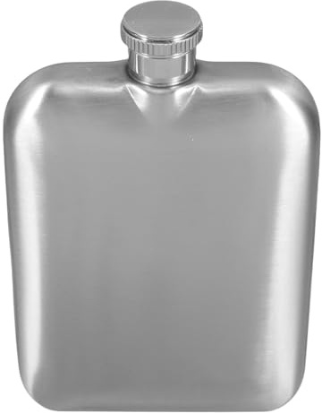 NUOBESTY Fiaschetta in Acciaio Inox 6oz Finitura Opaca Antiscivolo, Bottiglia Portatile per Liquori da Viaggio, Borraccia Tascabile Compatta per Attività Outdoor