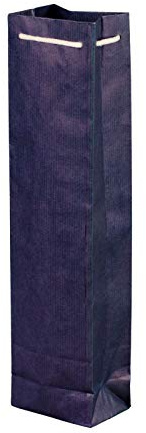 100 x Flaschentaschen blau 9,5+6,5x38 cm | Flaschentüten | Geschenktüte Flasche Wein | Weintaschen | HUTNER