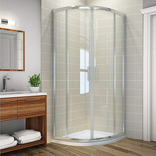 ELEGANT 900 x 900 mm Quadrant Shower Enclosure 6mm Sliding Glass Cubicle Door