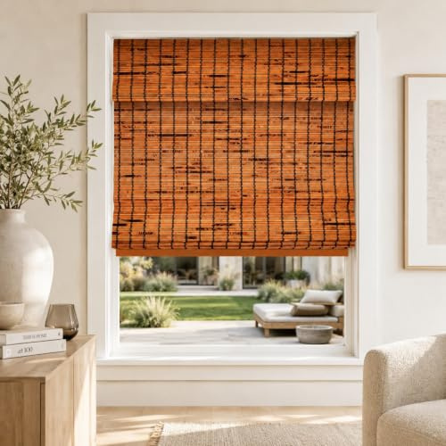 CHICOLOGY Bamboo Roman Shades - Smart Choice Eco-Friendly Light Filtering Blinds for Windows, Premium Quality, Ideal for Home, Beaver, 36W X 64H