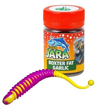 Trout Jara Boxter Fat Forellenköder in 80mm Länge – Knoblauch-Aroma, schwimmend, Softbait für Forellenangeln | Inhalt: 9 Stück | Farbe: 209