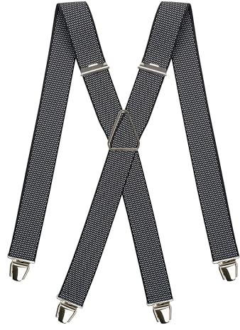 Pierrot Herrhängslen, breda och i vintagestil, tillverkade i Tyskland/Frankrike, justerbar längd upp till 130 cm, 100% tysk och fransk, L