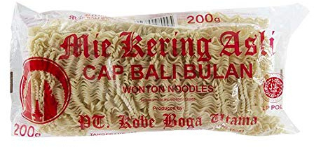 Noodles Wonton 200 g Fideos chinos estilo wonton cocción rápida para sopa wonton, chow mein y wok