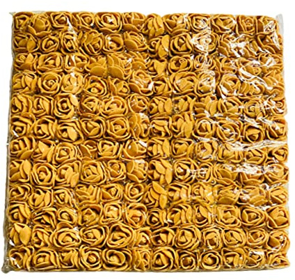 144 Stück künstliche Blumen Schaumstoffrosen Gold Hochzeit Blumen Gefälschte Blumen DIY Brautsträuße Geburtstag Hochzeit Party Blumenarrangement Mittelstücke Dekoration