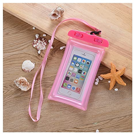 Schwimmende wasserdichte Tasche Handytasche Schwimmtasche Touchscreen Surfen Tauchtasche Hängetasche(Pink Color)