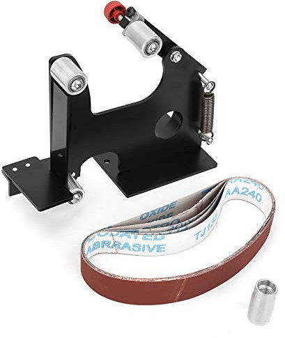 Kadimendium 23x22x15 Bench Grinder Sanding Belt Adapter Belt Sanders for Wood Sanding Belt Adapter Set Change Electric Angle Grinder into Belt Sander