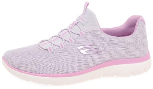 Skechers Womens Summits Artistry Chic Sneaker, Lavender Mesh Trim, 6 UK