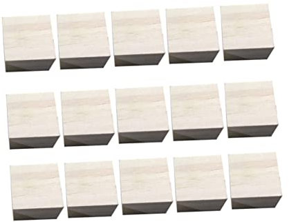 Cabilock 15stücke Große Holzwürfel Rohlinge Blanko Für Diy-bastelarbeiten Und Handgefertigte Ornamente Zum Bemalen Aus Massivem Holz