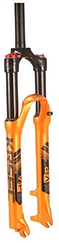 Fahrradgabel 26 Zoll, 27,5 Zoll, 29 Zoll, MTB, Luftfederung, Scheibenbremse, Fahrrad-Vorderradgabel, manuelle Steuerung, 1-1/8 Zoll Gabelschaft, 110 mm Federweg, QR (Orange 26 Zoll)