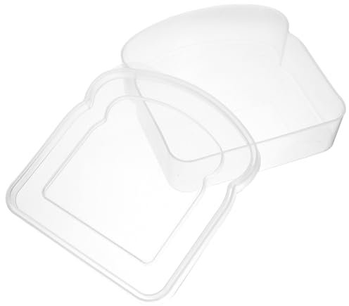LABRIMP Contenitore Sandwich Trasparente Con Coperchio Porta Pane Tostato e Toast Scatola Pranzo Riutilizzabile Per Piccoli Snack Frutta e Verdura Per Ufficio e Picnic