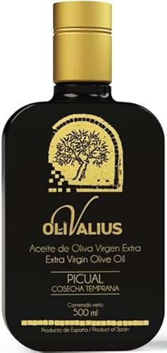 Aceite de Oliva Premium - Petaca - Envío 24 h - Medalla de Oro - Aceite Regalo - Cosecha Privada (Olivalius, 0,5 Litros)