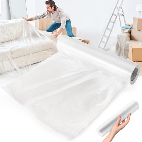 UNIFAMLIY - Rollo de cojín de 79 pulgadas x 30 yardas, película de seda impermeable, envoltura de cojín para tapicería, fácil de instalar en el cojín, rollo de envoltura retráctil para cojines