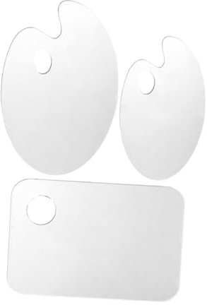 EXCEART 3St transparente Palette Farbmischpalette Palette für acrylfarben Mischtabletts Malerbedarf Mixer Mixer multifunktionale Acryl-Kunst-Farbtablett malen 3-teiliges Set