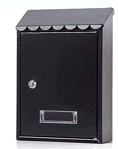 Wall-Mount Mailbox with Combination Lock Key, Rust-Proof Metal Post Box for Outdoor Use - Small Mail Boxes