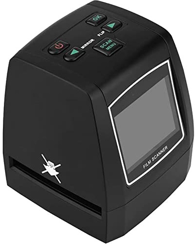 Scanner per pellicole ad Alta risoluzione, Scanner per pellicole Negative per Diapositive da 8 mm, Supporto per Diapositive, retroilluminazione a LED per archiviazione su Scheda SD da 32 GB, Adatto