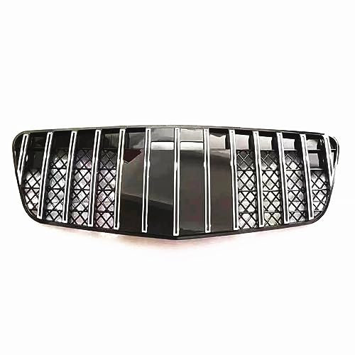FUNFOB Front Kühlergrille GT-Stil Frontgrill Racing Grills Für Mercedes Für Benz W211 E-Klasse 2007–2009, Chrom, Obere Stoßstange, Ansaughauben-Abdeckung, Netzgitter Auto Kühlergitter