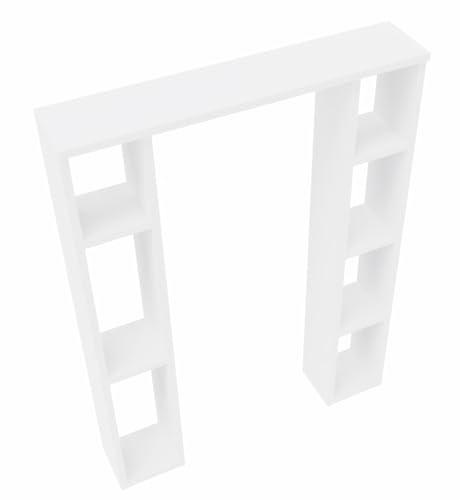 MARAND Badezimmer Schrank – Apothekerschrank - Badezimmermöbel - Badschrank schmal – Badezimmer Unterschrank - Badmöbel - Holzwerstoff - Matt Weiß