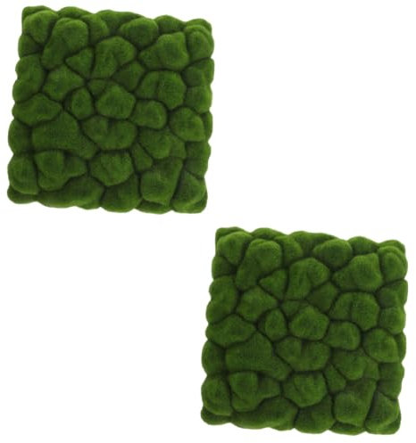 BESPORTBLE 2st Gefälscht Outdoor- Groß Moos Pflanzer Bündelt Künstliche Pflanzen Grün Terrasse Ornamente Fälschung Drinnen Baum Künstliches Moos Wand Bausatz Farn Green Schaum