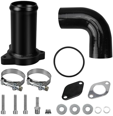 Valvola EGR compatibile con VW VW Golf Mk4 Mk5 Polo Passat Sharan Jetta Caddy T5, Tubo Valvola EGR compatibile con Audi A3 A4 A6 per Motori 1.4 1.9 TDI, per Leon Ibiza Toledo Altea Alhambra (Nero)
