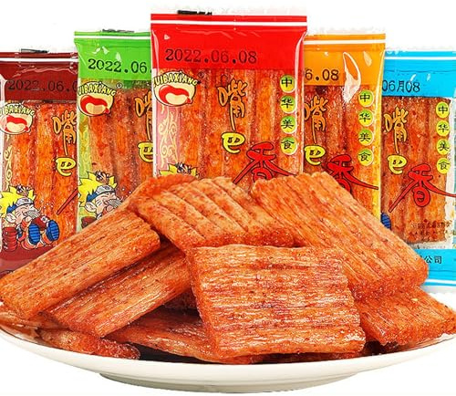 BaiLiSnacky Bastoncini latiao Latiao Snack Piccanti E Piccanti. – Snack Autentico Cinese | Vegetariano | Piccante & Saporito（60pcs）