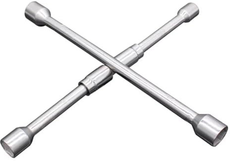 JNJOOD -Kreuzschlüssel, Auto-Rad-Reparaturwerkzeug, 17 19 21 23 mm, Auto-Steckschlüssel, Verstellbarer Wechselmutter-Reifenbolzen-Entferner