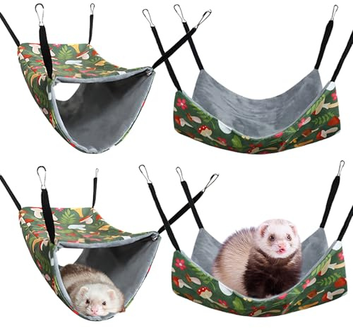 YTSMFL Guinea Pig Bed Rabbit Hideout, Hamster Hammock Soft Guinea Pigs Tunnel Washable Guineas Pig Bed Hideout Small Animals Bedding Hut Rat Toys for Chinchilla Squirrel(2PCS)