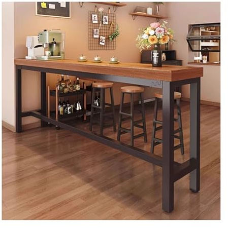 SRDCAIM Mesa de Bar Barra de Bar Exterior Jardin Mesa de Comedor Alta Barra Americana Mesa de Bar Alta para Salon Cocina Mesa(140x50cm/55.1x19.7in)