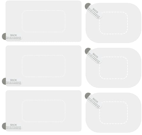 Autocollant électrostatique pour caméra de tableau de bord – 6 pièces de film transparent PET, feuilles d'écran de pare-brise statiques | Parfait pour le support de caméra de voiture, Protection de la