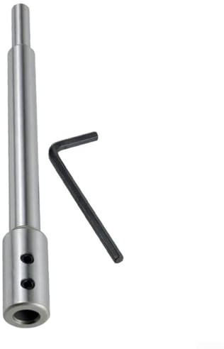 Bohrerverlängerung für 3/20.3 cm Rundschaft Verlängerungsfutter mit Sechskantschlüssel für Holzbearbeitung, Silber
