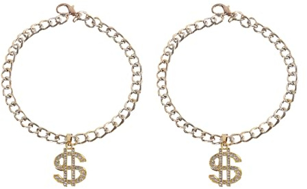 YCHUCH Katzenhalsband Mit Dollar Buchstaben Anhänger Haustierhalsband Für Mädchen Weihnachten Hochzeit Dressing Halskette 2 Stück Haustierschmuck