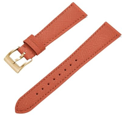 ACTINPANT Bracelet de montre en cuir et toile voile, 22 mm ou 23, for Swatch X (1 pièce)(Orange Gold,23mm)