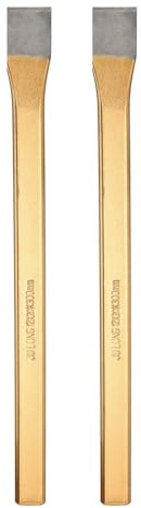 QUARKZMAN 2Pcs Burin Froid 20Mm De Large Burin Plat Robust Gris Or | Pour Couper Rivets Acier Bronze Cuivre Tiges Boulons, En Acier Allié Haute Dureté Traité Thermiquement, 400Mm De Long