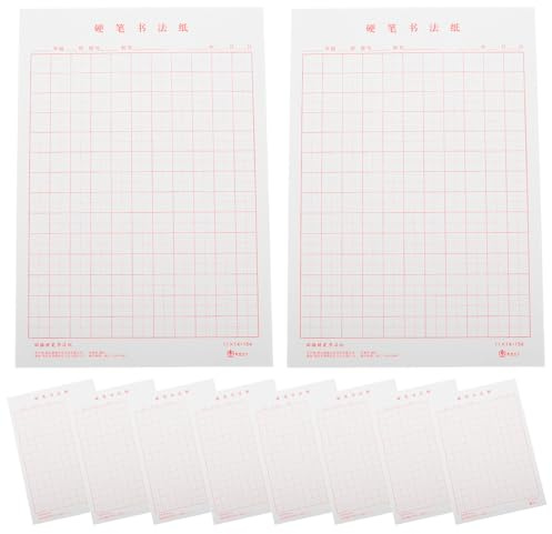 POPETPOP Übungsblätter und Kalligrafiepapier für Chinesische Schriftzeichen 10 Hefte mit Lineatur für Schüler und Zuhause zum Schönschreiben